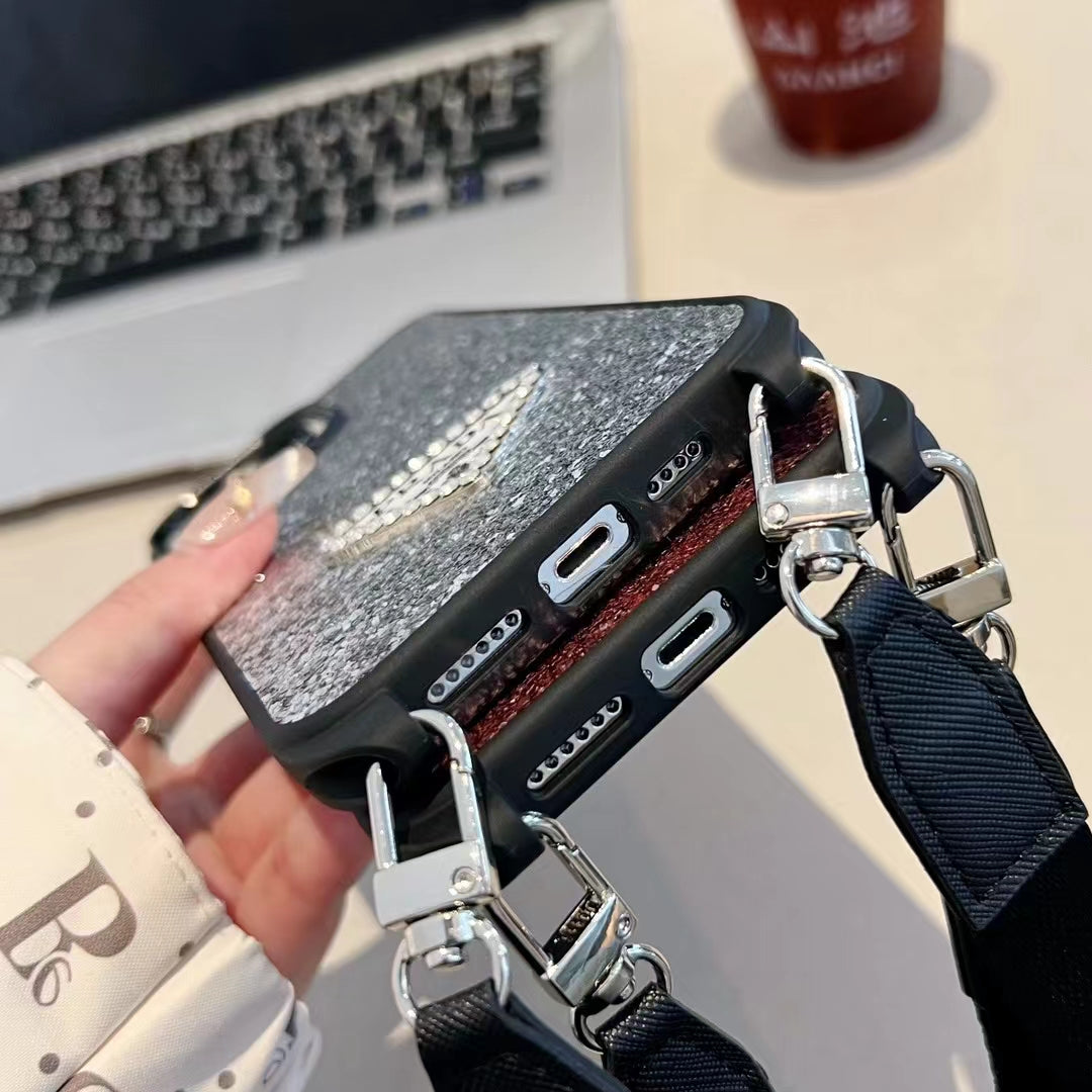 PD Glitter Case With Lanyard
