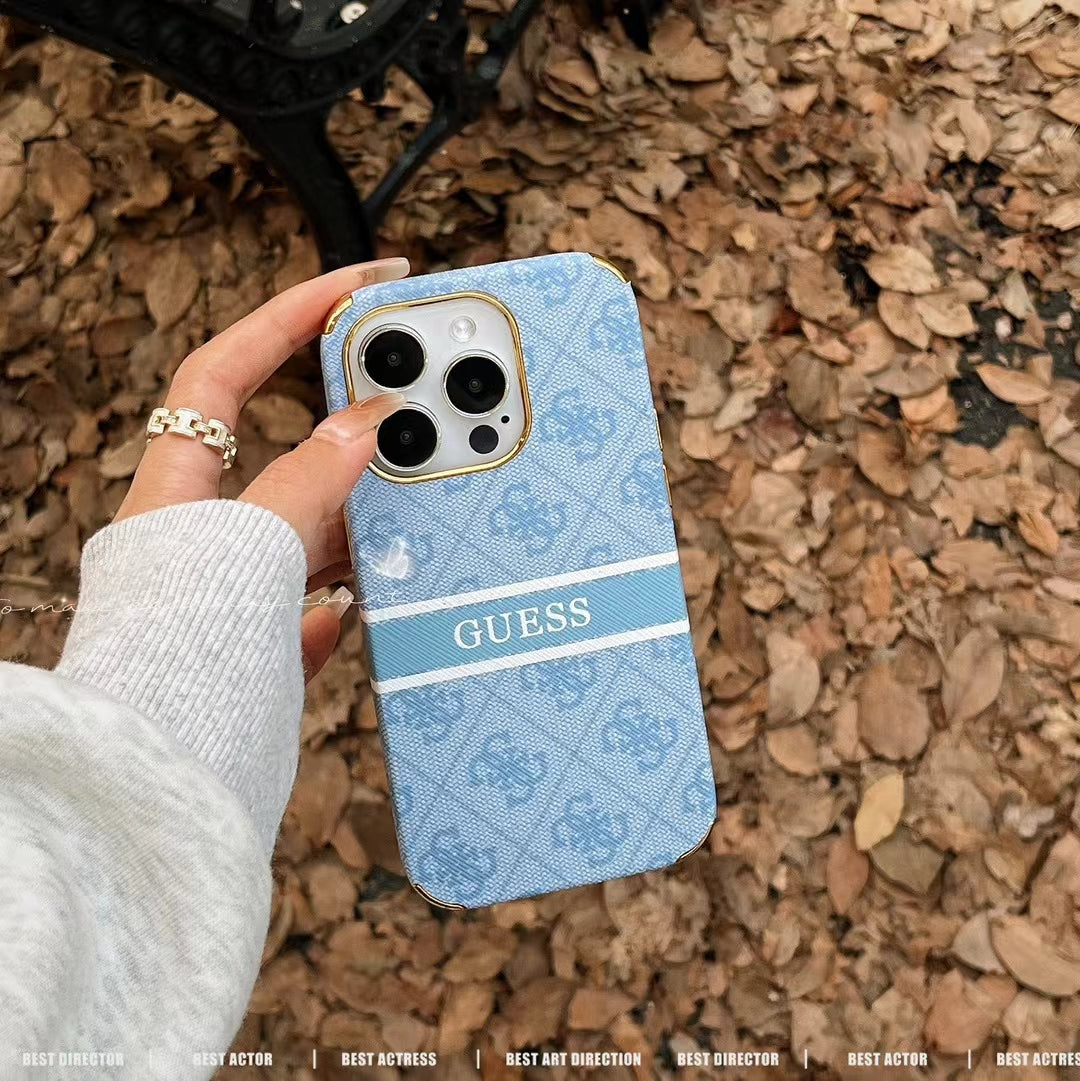 Guess Canvas Printed Design Phone Case