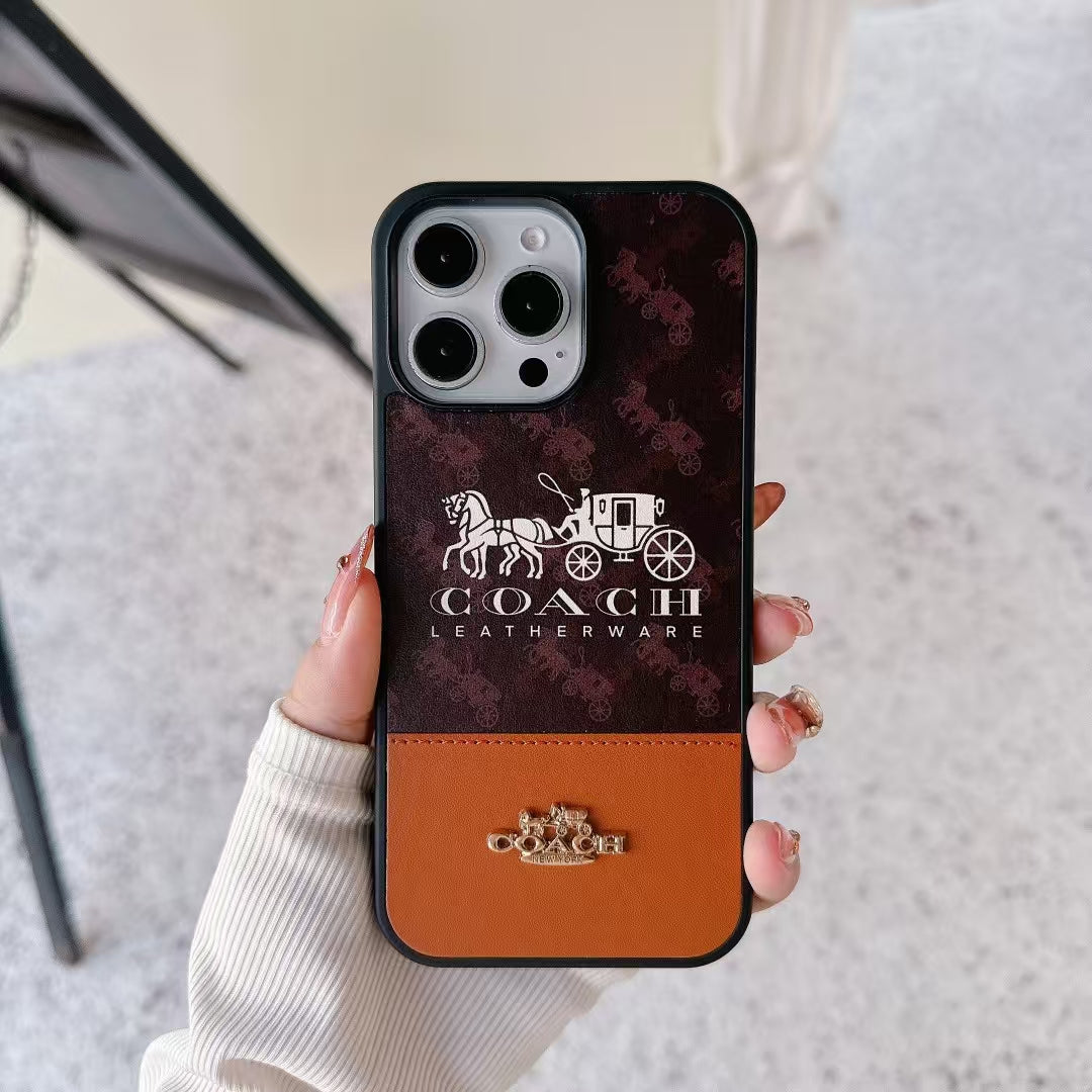 Coach Contrast Pattern iPhone Cases