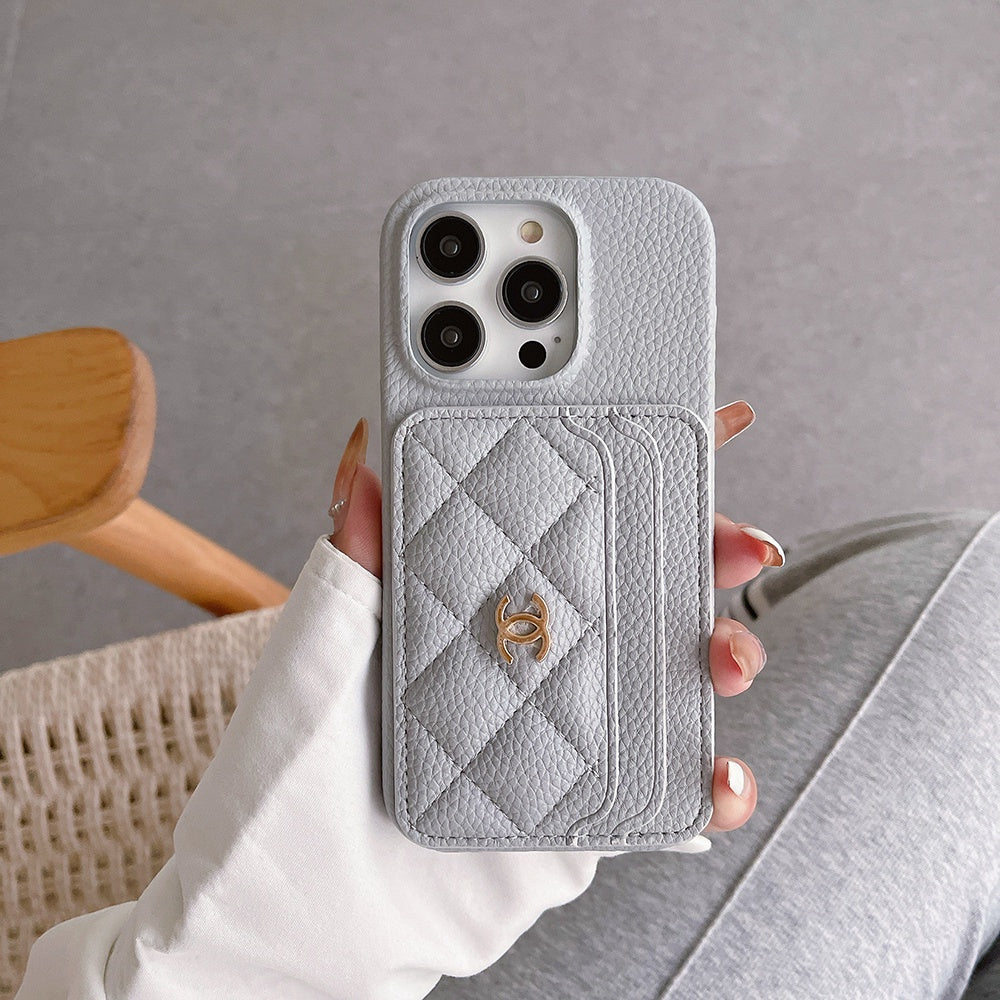 CN Pastel Double Card Slots iPhone Cases