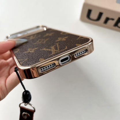 Classic Monogram Design Case With Wrist Band