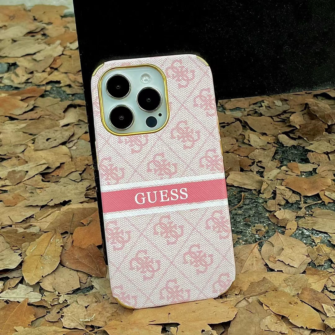 Guess Canvas Printed Design Phone Case