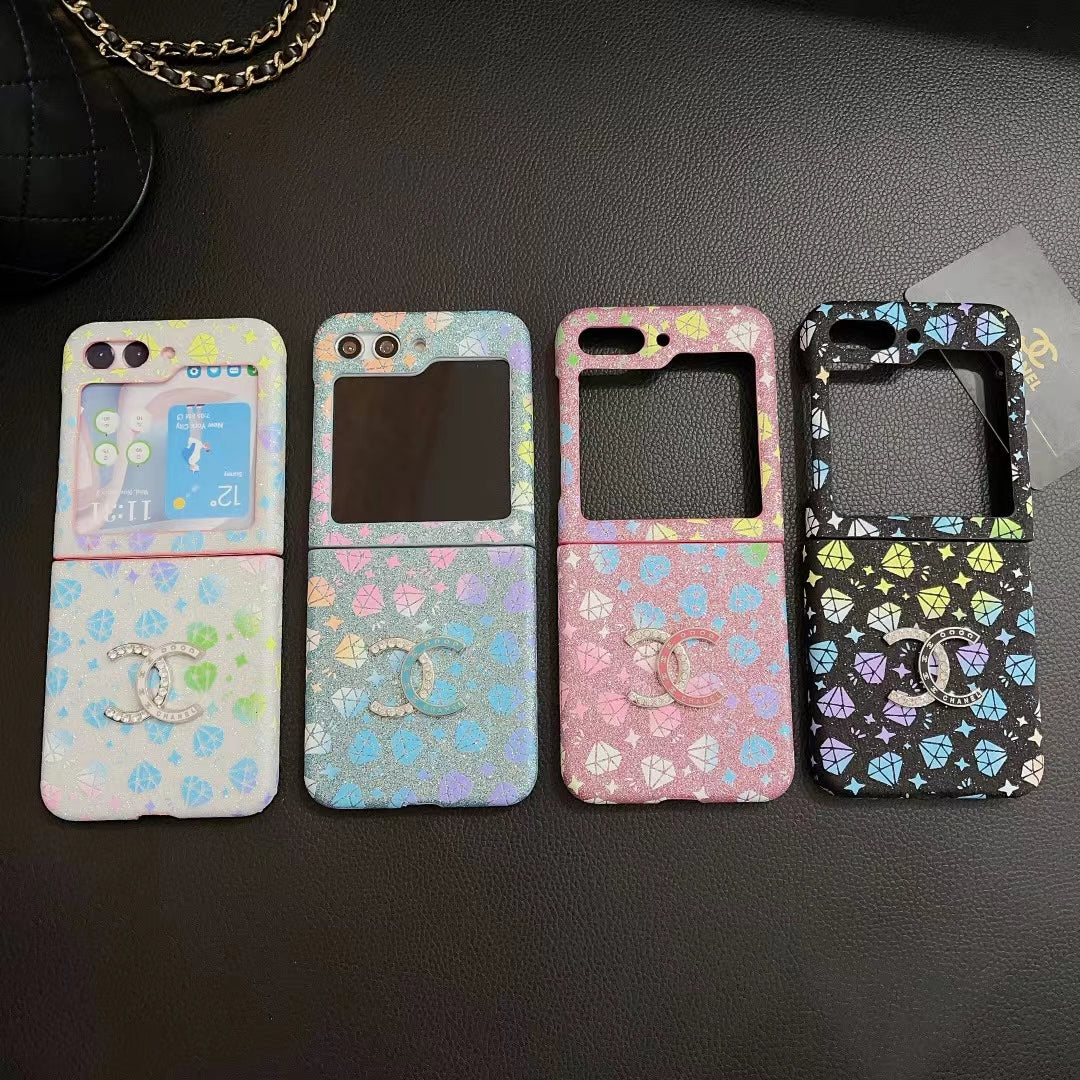 CN Diamond Printed Sparkle Samsung Z Flip Case