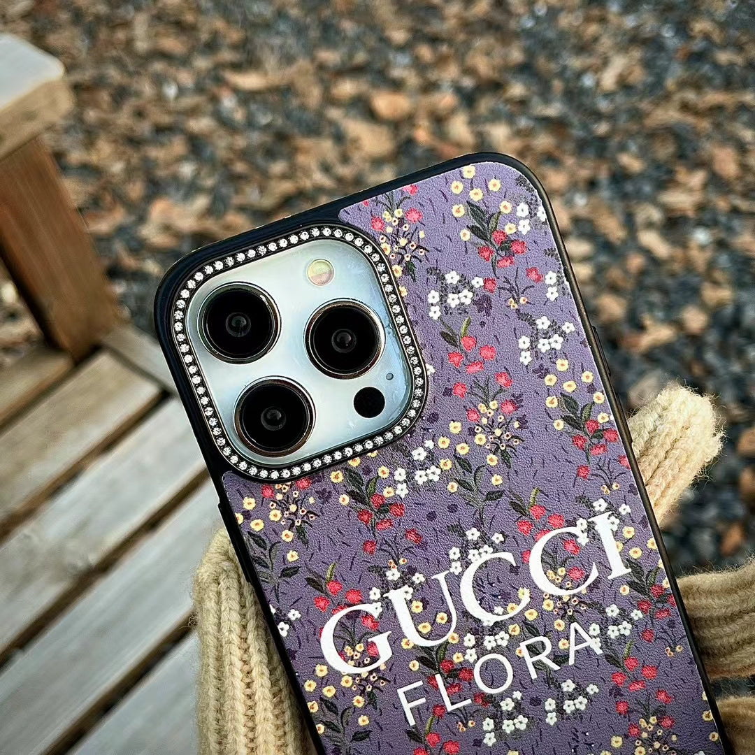 GC Printed Floral Purple Phone Case
