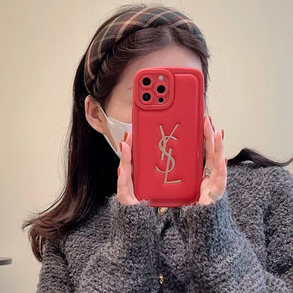 YSL Golden Logo Phone Case