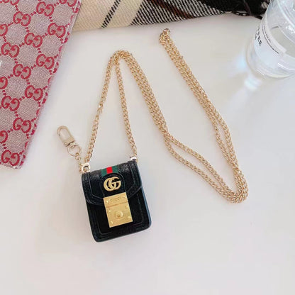 GC Airpods Case with Crossbody Metalic Strap