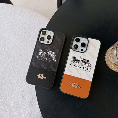 Coach Contrast Pattern iPhone Cases