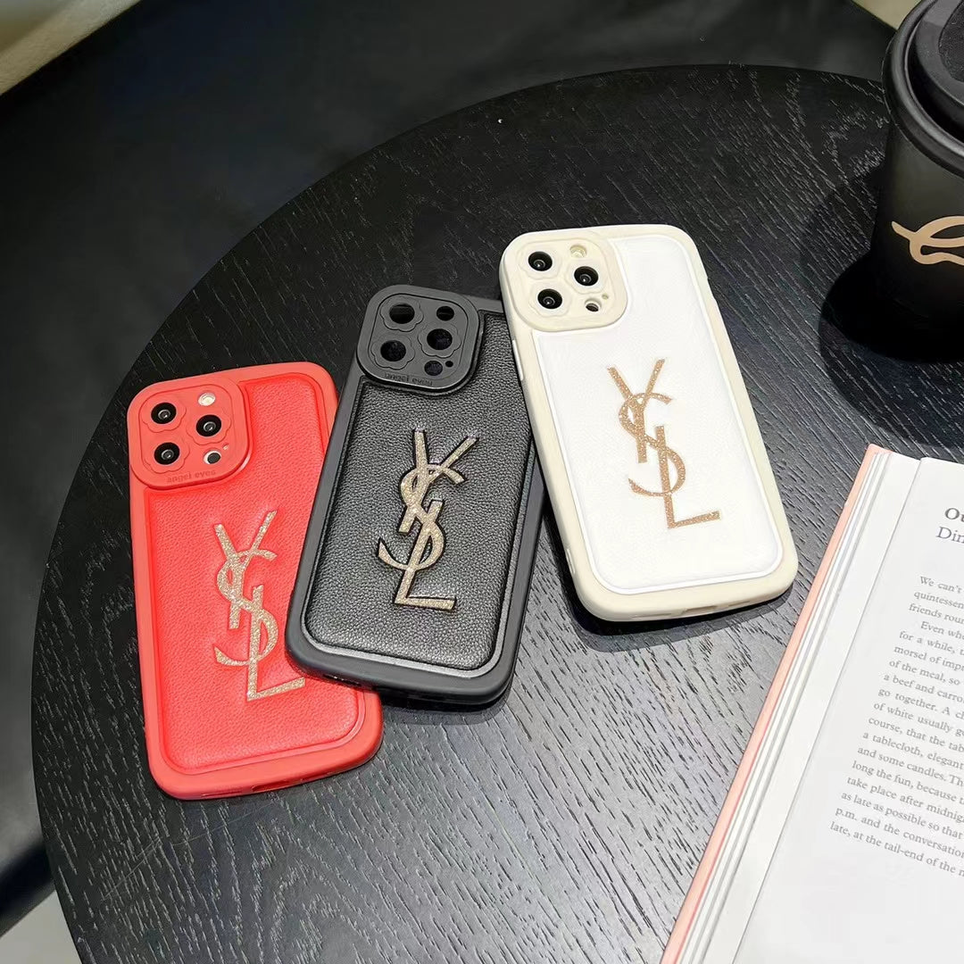 YSL Golden Logo Phone Case