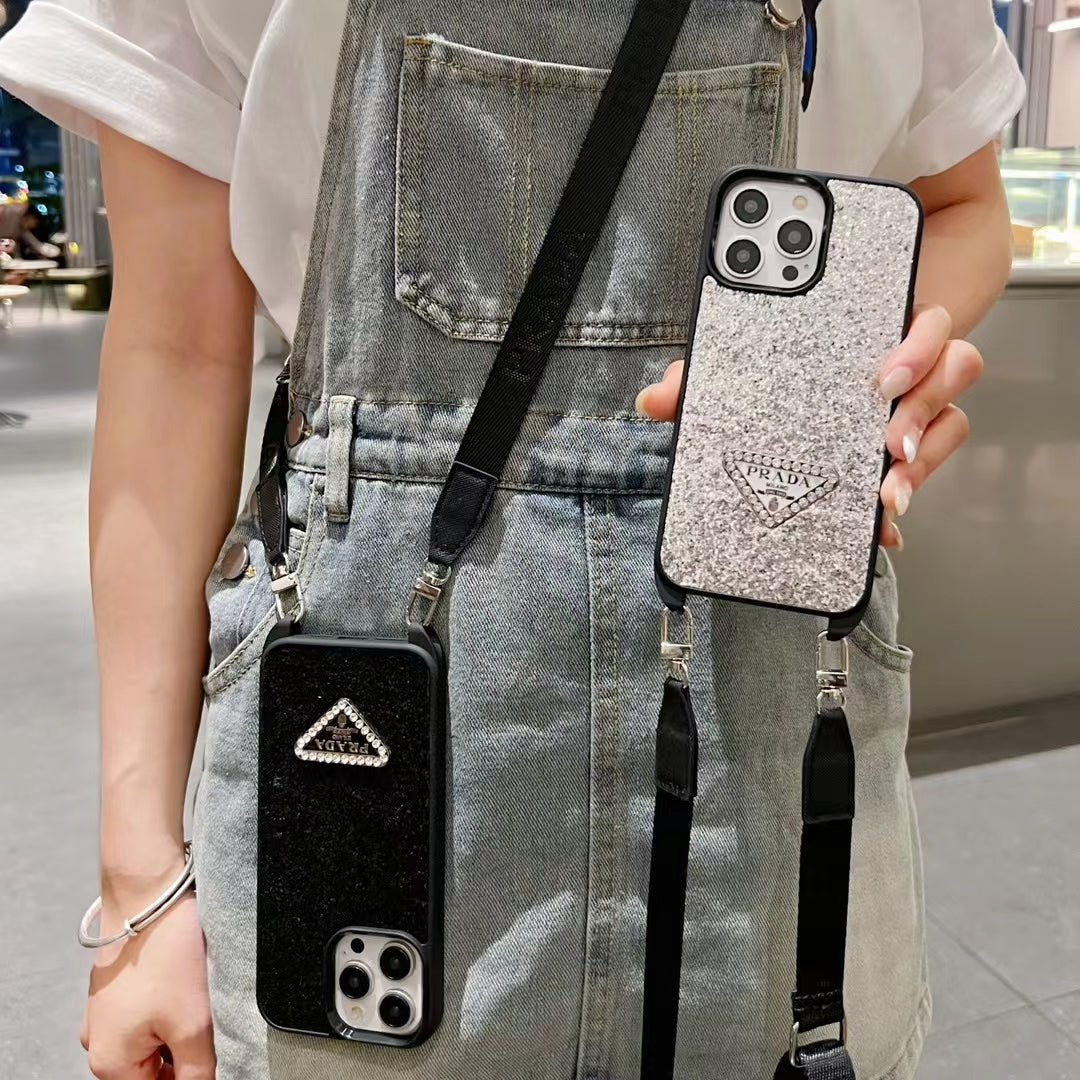 PD Glitter Case With Lanyard