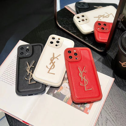YSL Golden Logo Phone Case
