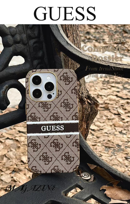 Guess Canvas Printed Design Phone Case