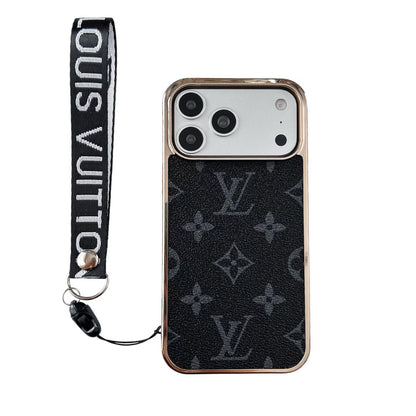 Classic Monogram Design Case With Wrist Band
