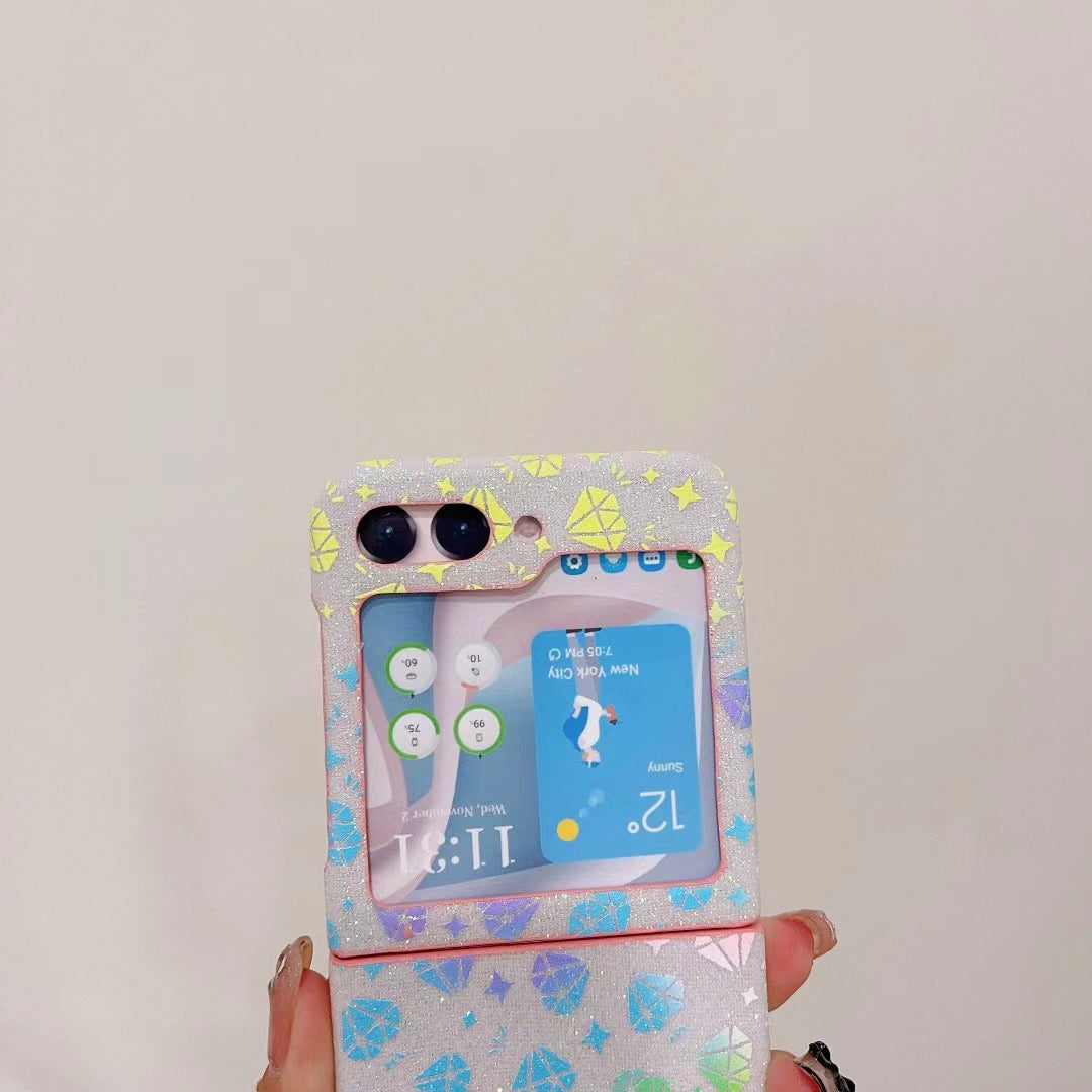 CN Diamond Printed Sparkle Samsung Z Flip Case