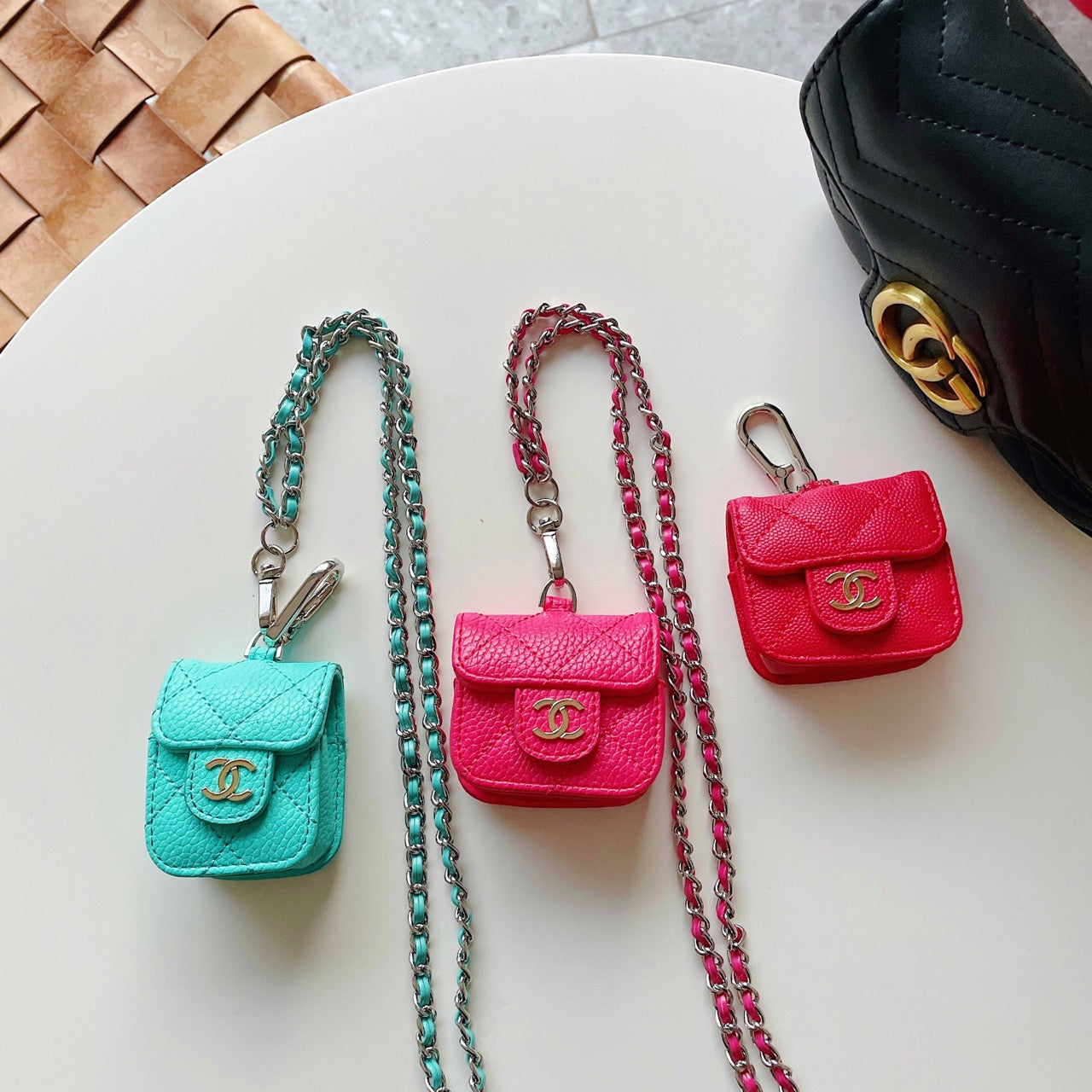 CN Luxury Airpods Case With Classic Lanyard