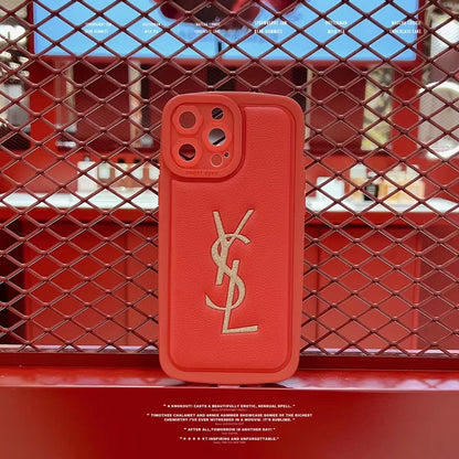 YSL Golden Logo Phone Case