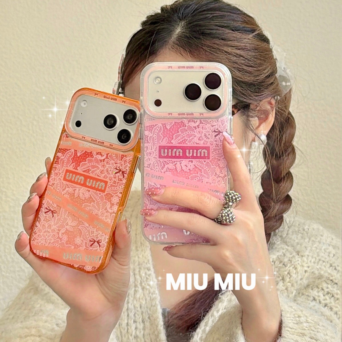 MiuMiu Pastel Florist Pattern Case