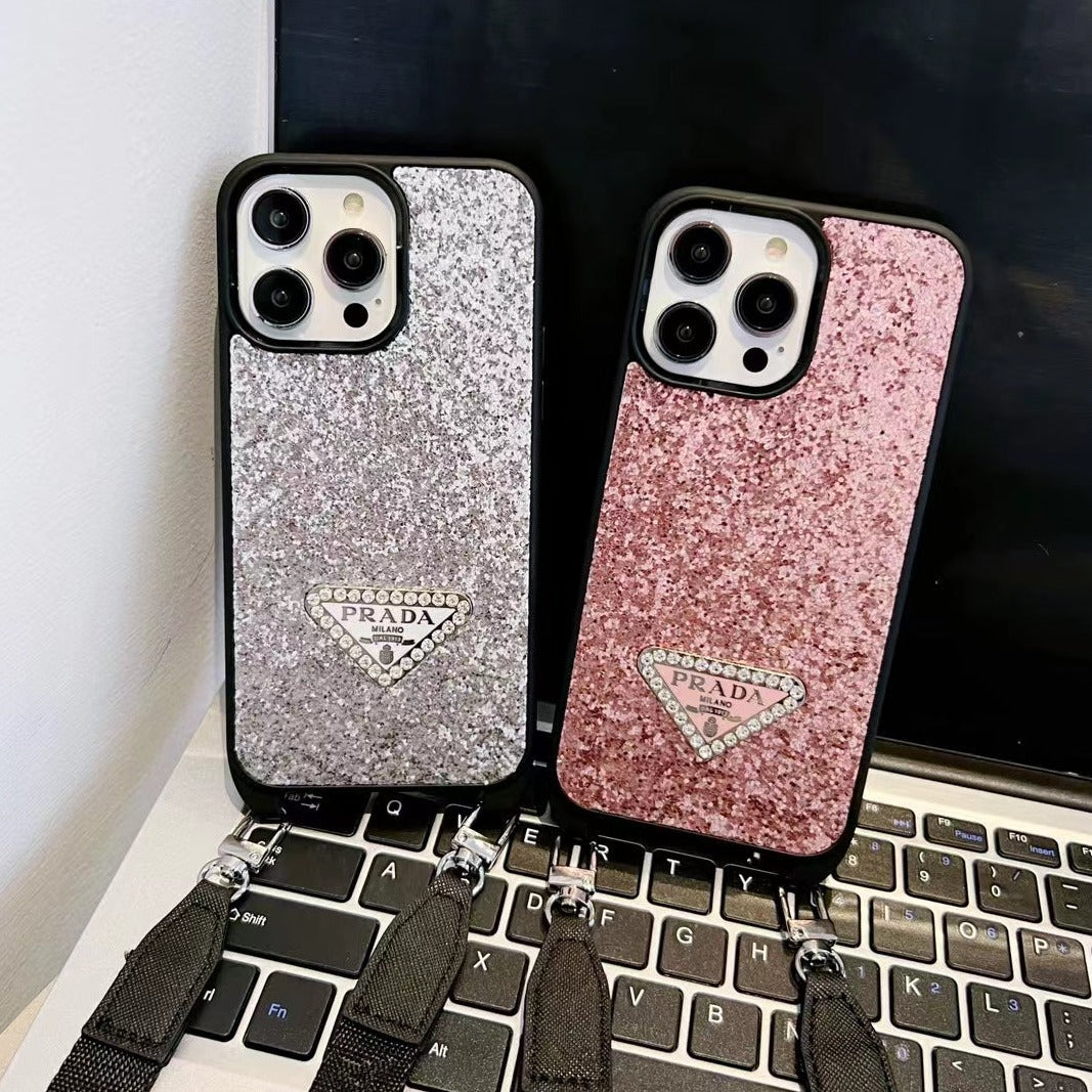 PD Glitter Case With Lanyard