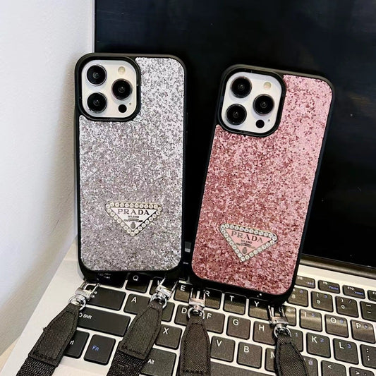 PD Glitter Case With Lanyard