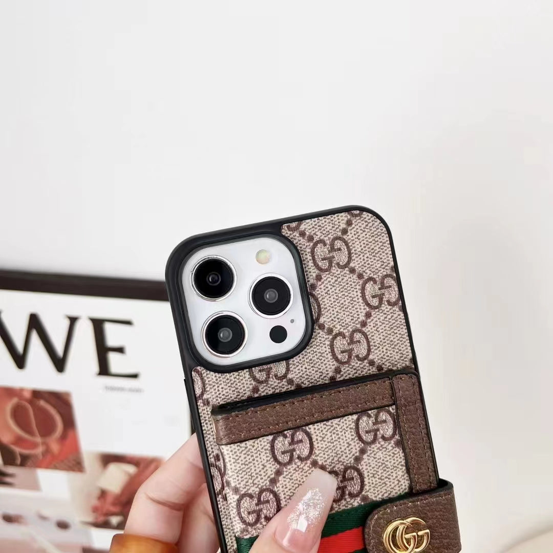 GC Back Card Wallet iPhone Case with Landyard