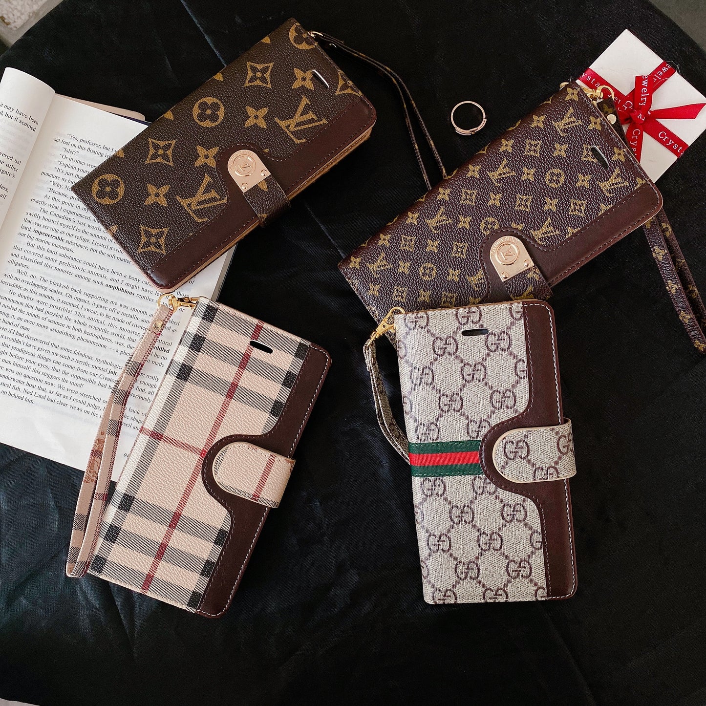 Mixed Designs Flip Wallet Phone Case