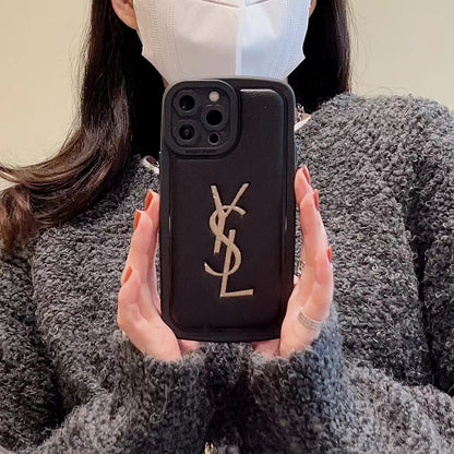 YSL Golden Logo Phone Case