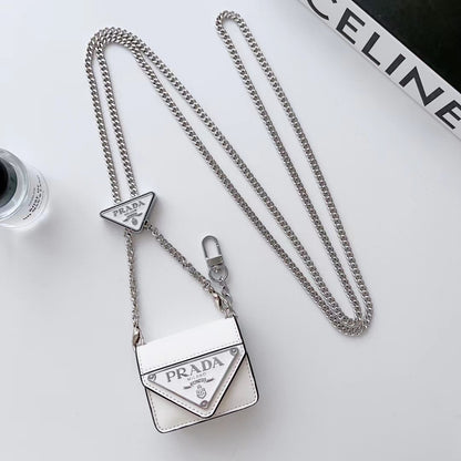 PD Classic Airpods Case With Silver Chain