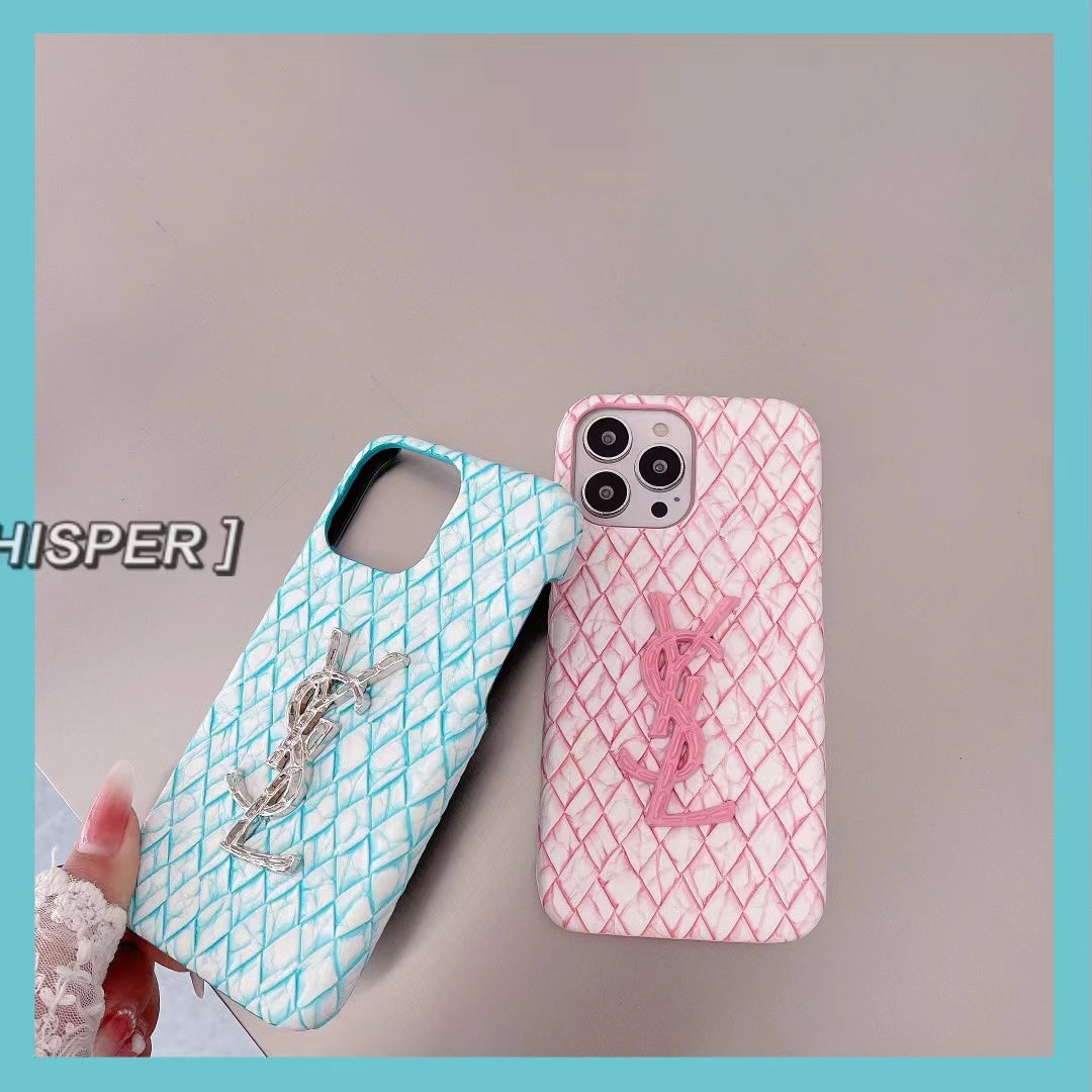 YSL Rattan Pastel Phone Case