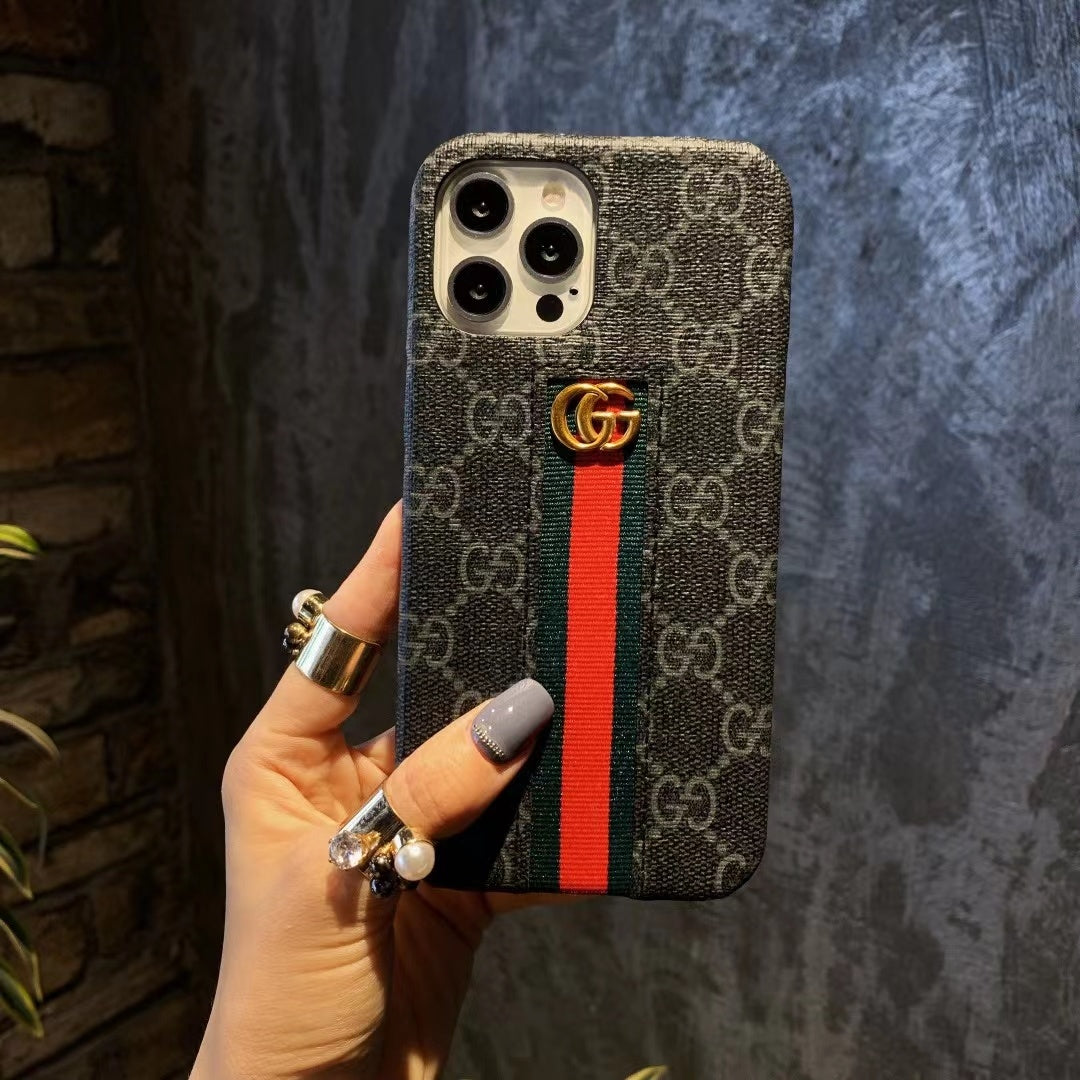 Classic Stripe Logo Monogram Case