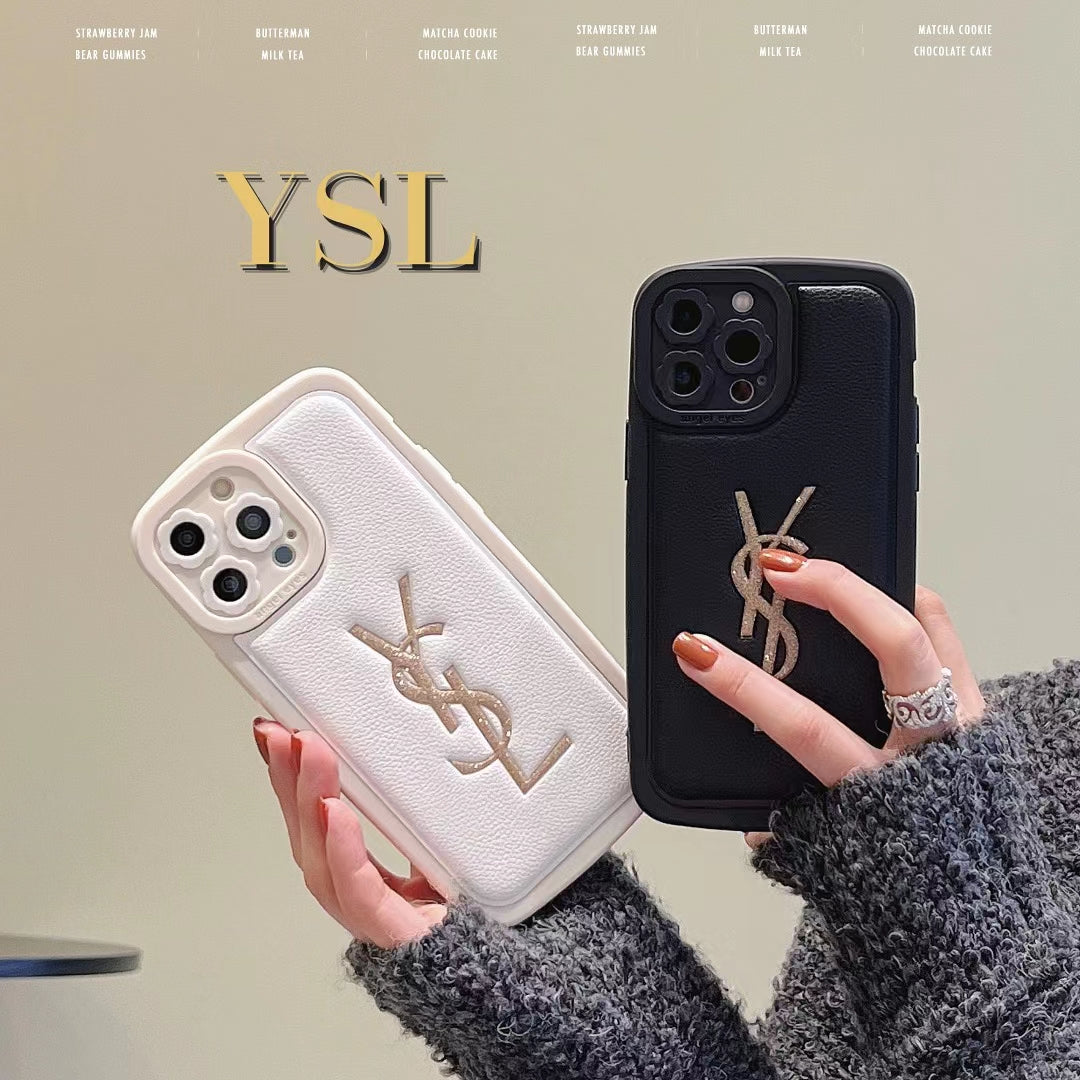 YSL Golden Logo Phone Case