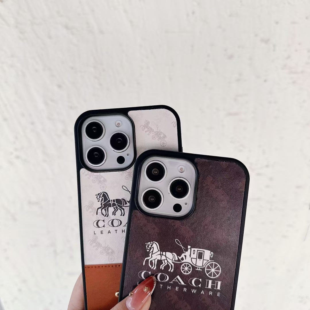 Coach Contrast Pattern iPhone Cases