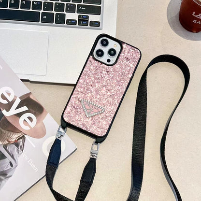 PD Glitter Case With Lanyard