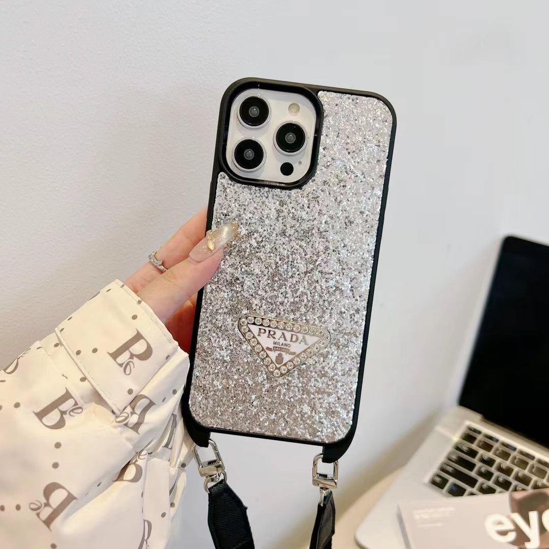 PD Glitter Case With Lanyard