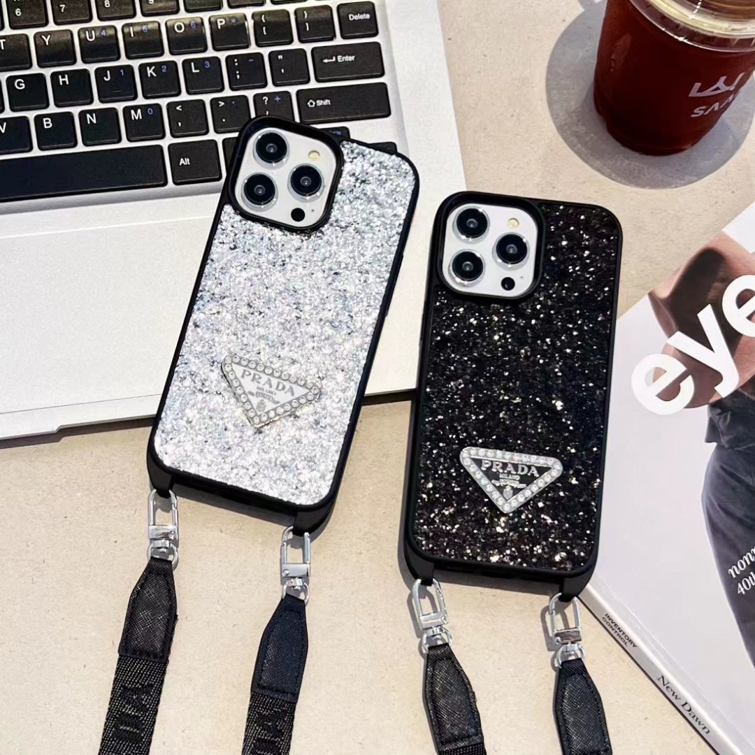 PD Glitter Case With Lanyard