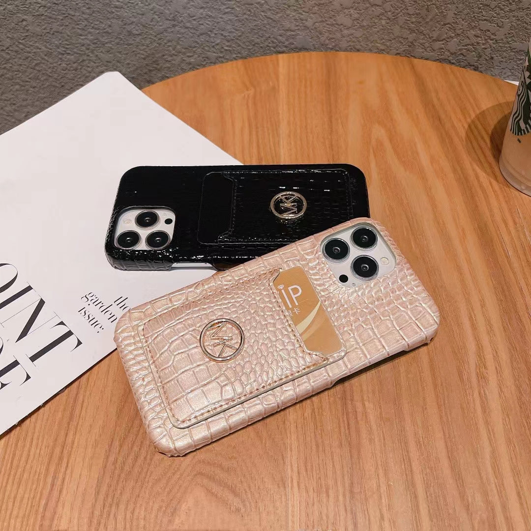 MK Snake Skin Card Slot Case