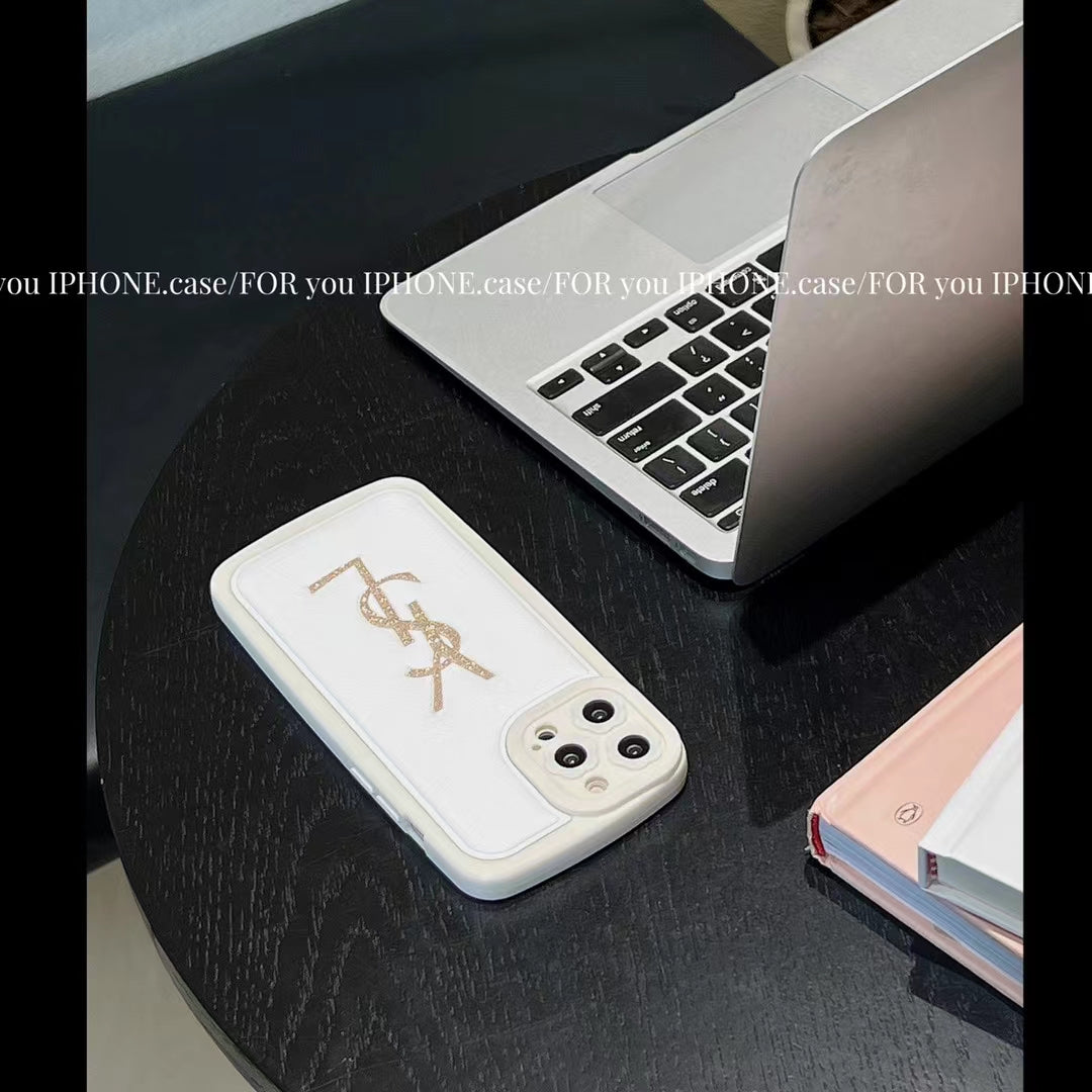YSL Golden Logo Phone Case