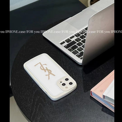 YSL Golden Logo Phone Case