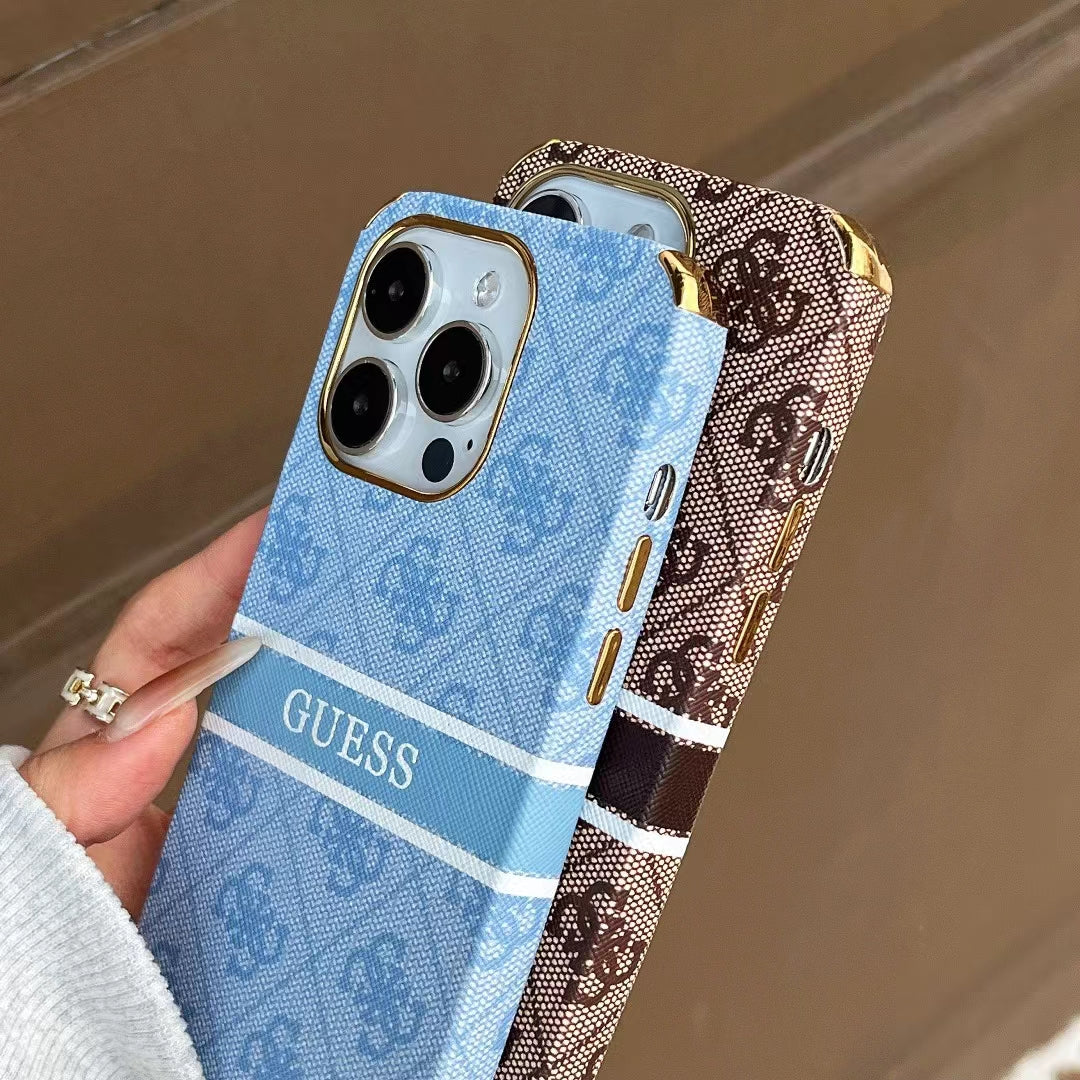 Guess Canvas Printed Design Phone Case