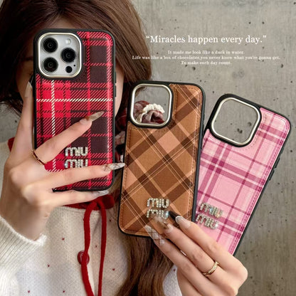 Miumiu 3D Diamond Logo iPhone Case