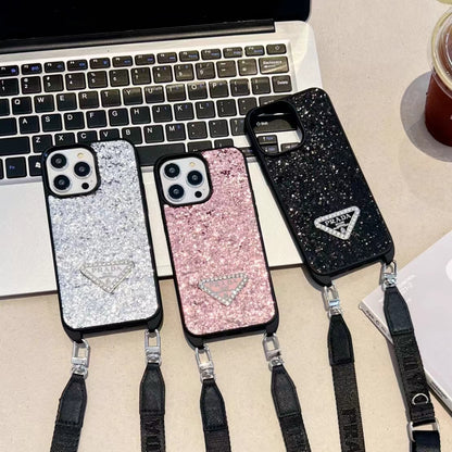 PD Glitter Case With Lanyard