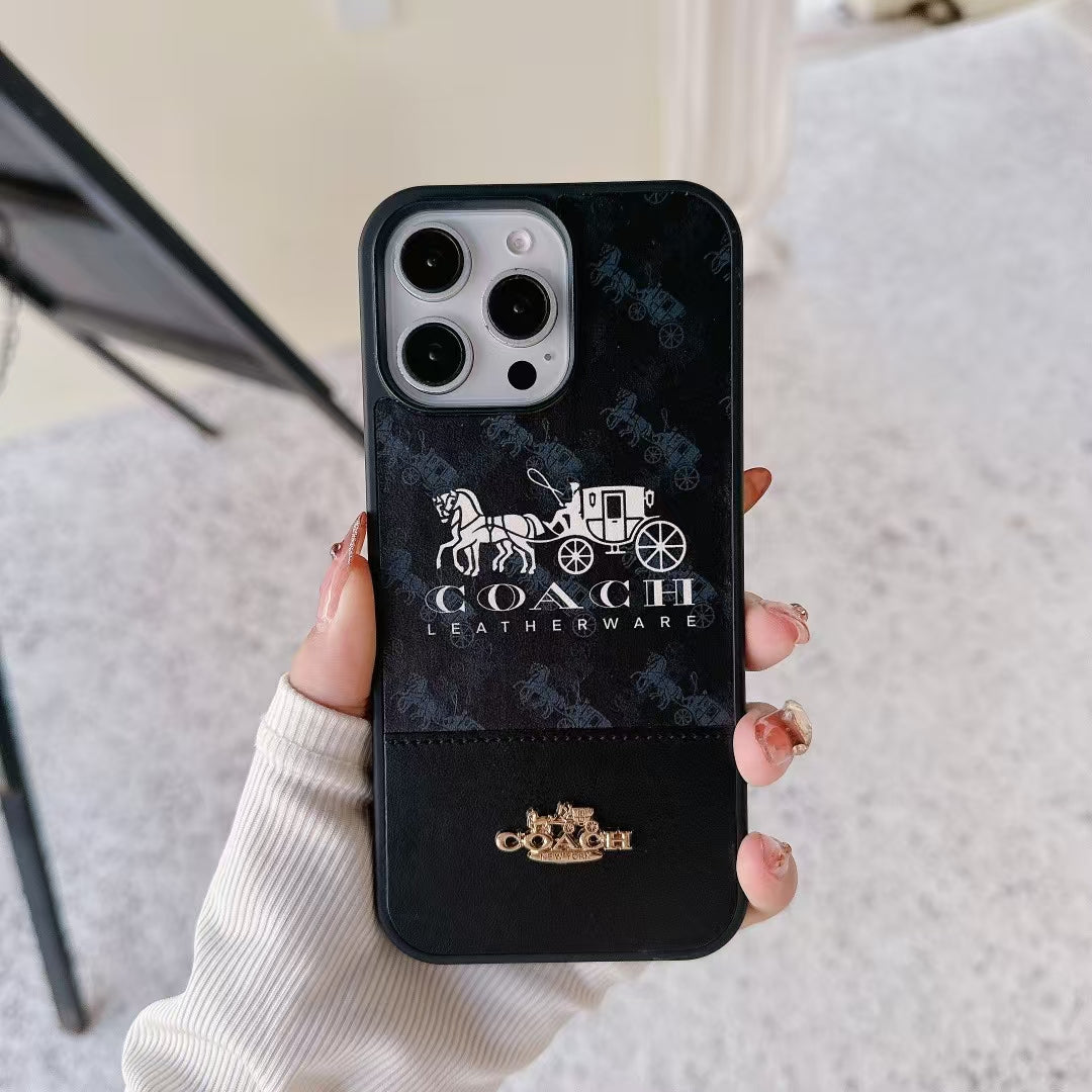 Coach Contrast Pattern iPhone Cases