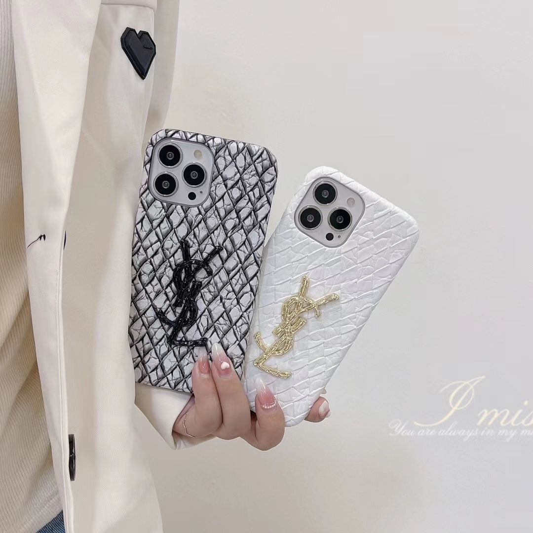 YSL Rattan Pastel Phone Case