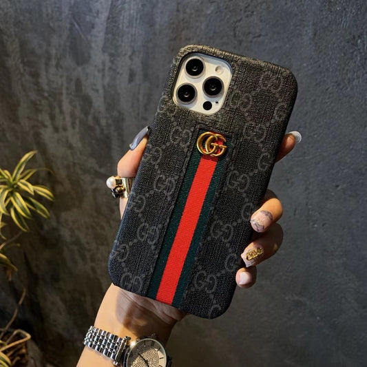 Classic Stripe Logo Monogram Case