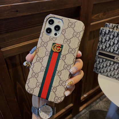 Classic Stripe Logo Monogram Case