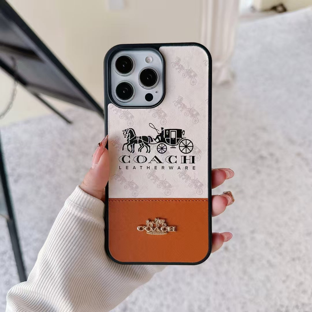 Coach Contrast Pattern iPhone Cases