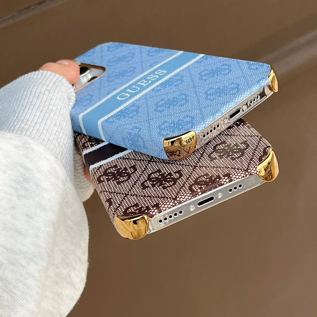 Guess Canvas Printed Design Phone Case