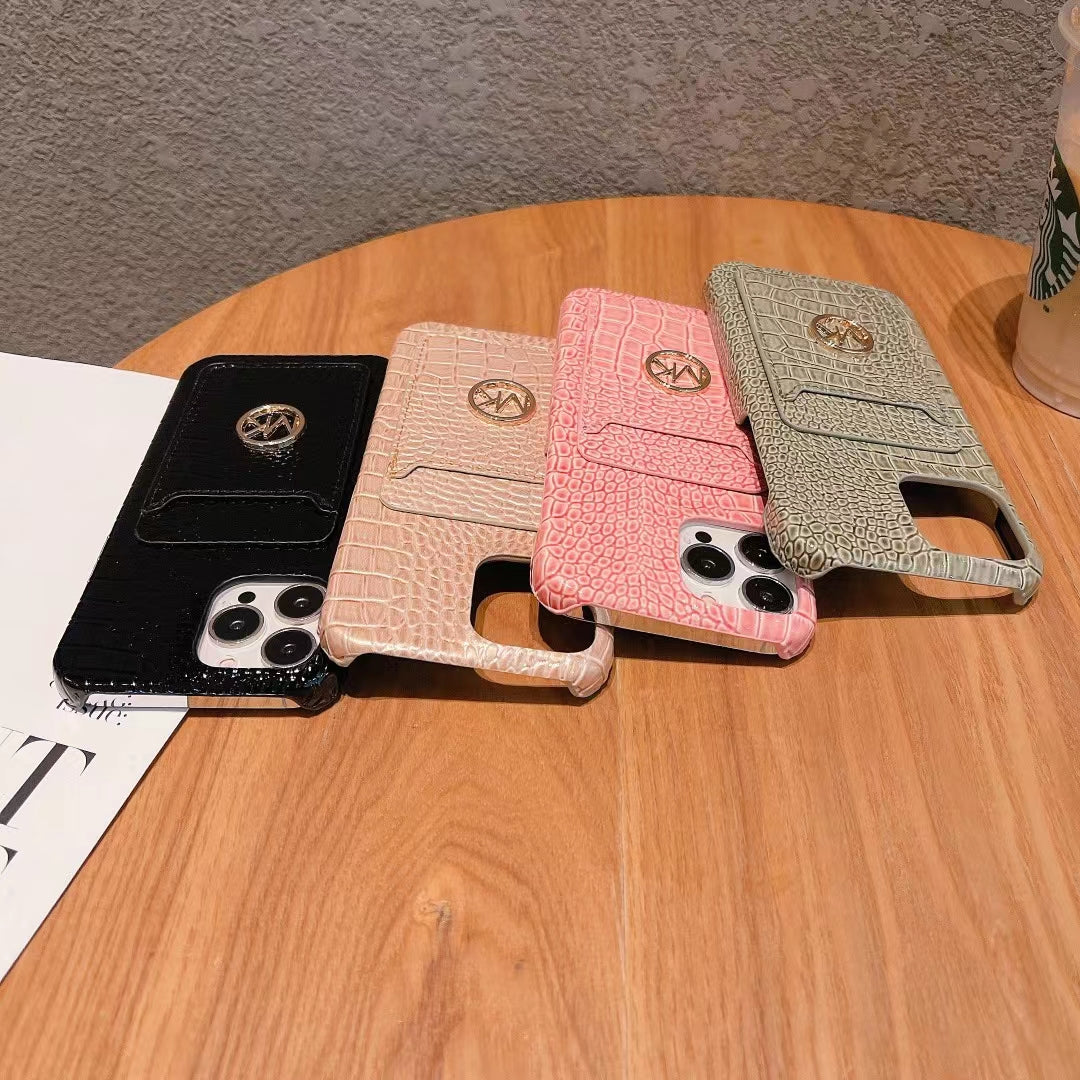 MK Snake Skin Card Slot Case