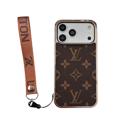 Classic Monogram Design Case With Wrist Band