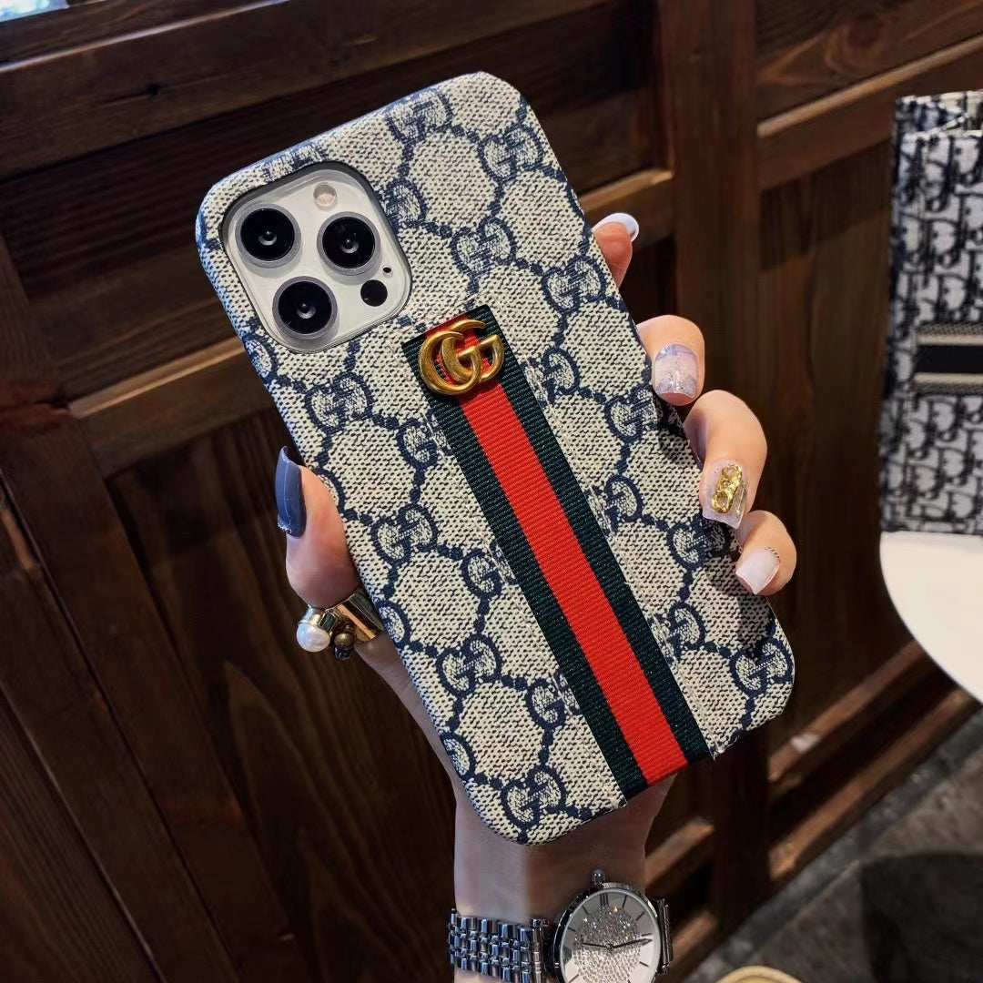 Classic Stripe Logo Monogram Case