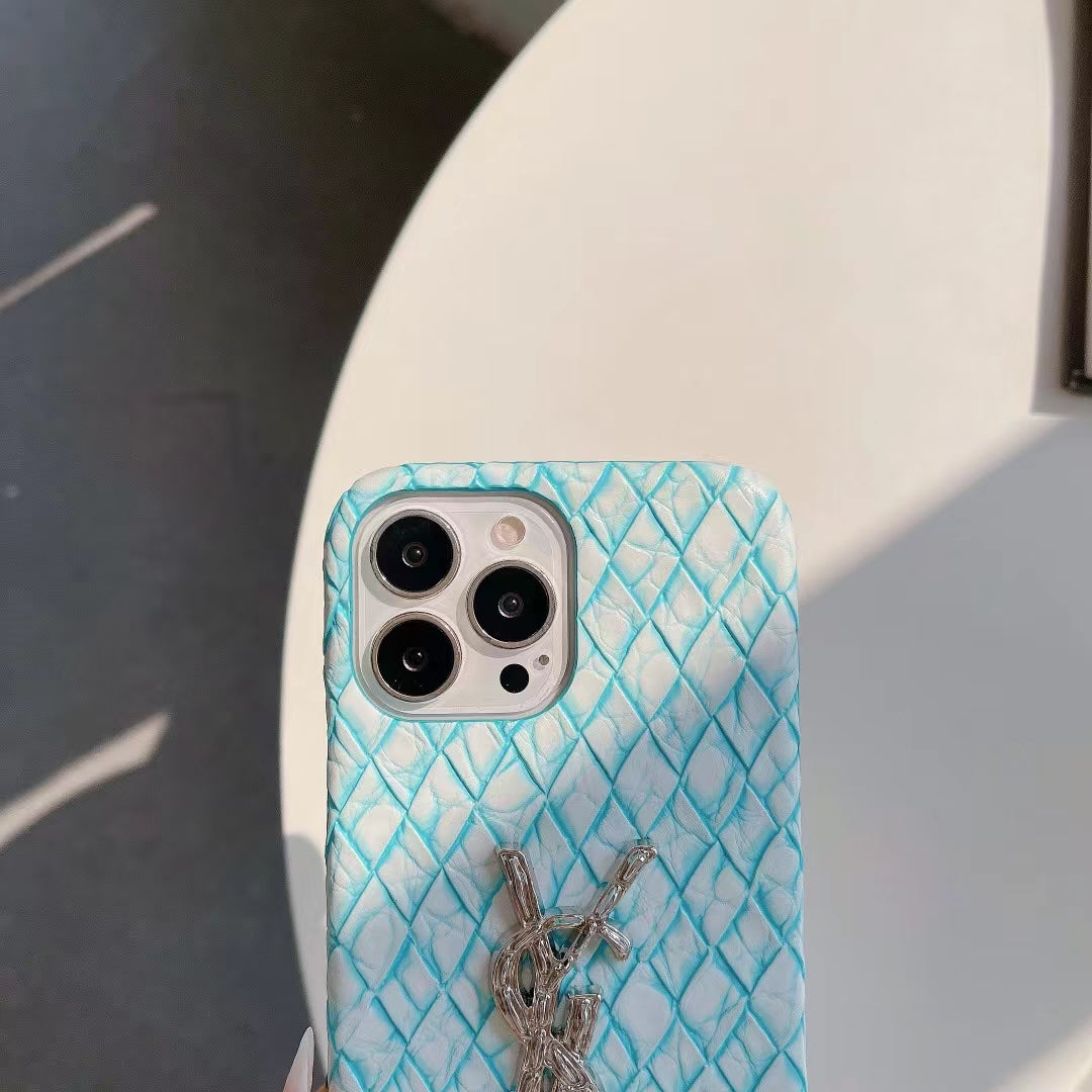 YSL Rattan Pastel Phone Case