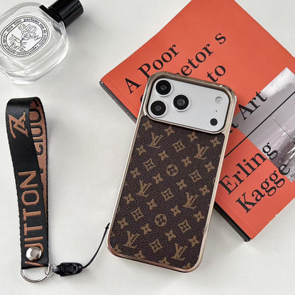 Classic Monogram Design Case With Wrist Band